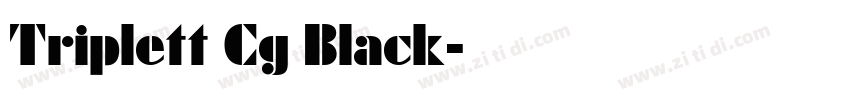 Triplett Cg Black字体转换